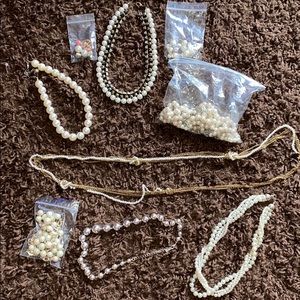 Lot of Faux Pearl Fashion Jewelry